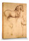 1art1 Leonardo Da Vinci Poster Pferdestudie, 1493-1494 Bilder Leinwand-Bild Auf Keilrahmen | XXL-Wandbild Poster Kunstdruck Als Leinwandbild 40x30 cm