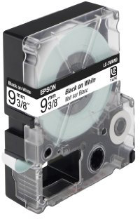 Epson C53S624402 Standard Band, 9 mm x 9 m Stück, schwarz/weiß