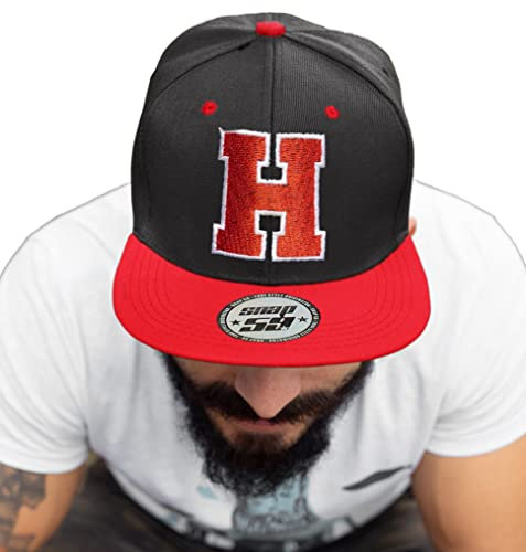 4sold ABC Rot Schwarz Cap Snapback Cappy Caps Mütze Aufschrift Beanies Basecap CRO (H)