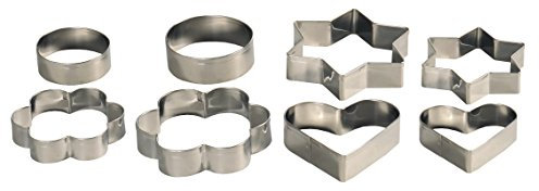 Kesper 37027 Ausstechförmchen, 8-teilig, Metall