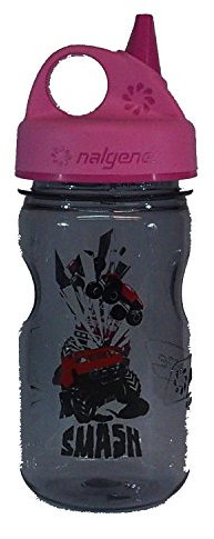 Nalgene 'Everyday Grip-n-Gulp' - 0,35 L, grau, Smash, Deckel pink