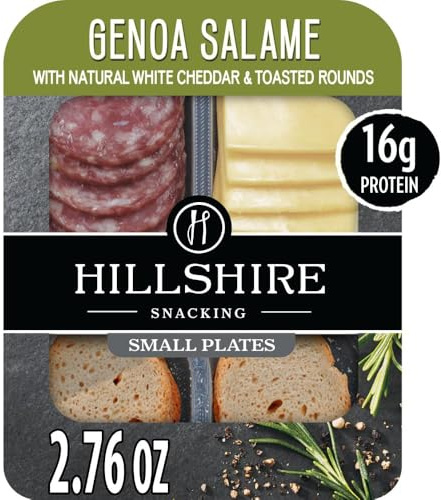 Hillshire Snacking Small Plates, Genoa Salami and White Cheddar Cheese, Single Serve, 2.76 Oz