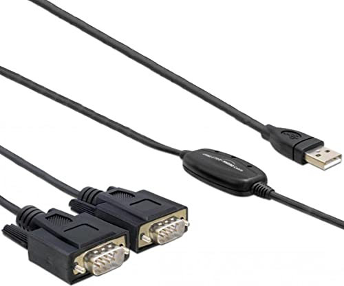Delock Adapter USB 2.0 Typ-A > 2 x Seriell DB9 RS-232