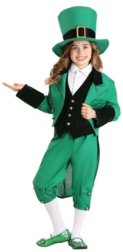 Fun Costumes Boys Leprechaun Costume | Kids St Patrick's Day Outfit | Jacket, Vest, Pants, & Hat | Saint Patty's Day Attire Green