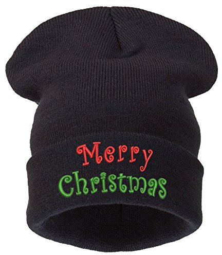 4sold Beanie Mütze Hat Mütze Bad Hair Day Fuckin Problems Comme des Fuckdown.Hit Neu 200 Models (Merry Christmas Black)