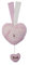 Trudi Carillon Cremino Cuore rosa Peluche e Doudou carillon per neonati. Orsacchiotti Baby per bambini. Regalo neonato primi mesi | 11x13x5cm taglia XS | Baby Cremino | modello 18139