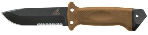 Gerber Survival-Messer mit Teilwellenschliff und Bein-Holster, LMF II Infantry, Klingenlänge: 12,3 cm, 420HC Stahl, 22-01463
