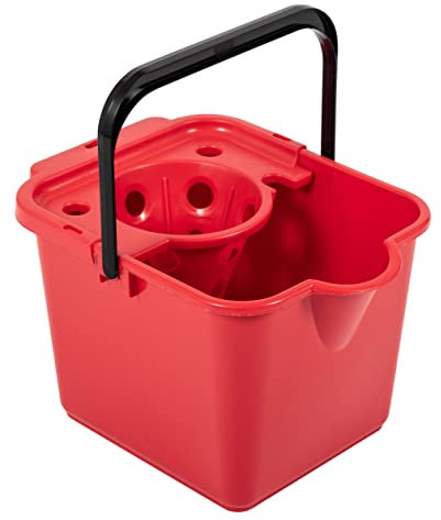 Addis Cubo y escurridor para fregona, Rojo, 27.5x35x24.5 cm
