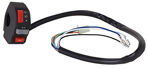 Tusk Compact Control Switch with Headlight Options – Universal Handlebar Light, Horn & Turn Signal Switch