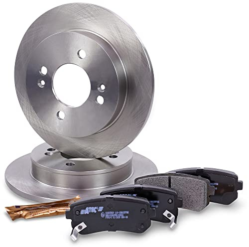 BESTPRICE ATP Bremsenset Hinterachse inkl. Bremsscheiben Ø 234 mm Voll + | Kompatibel mit: HYUNDAI i10 I, KIA PICANTO I, PICANTO II