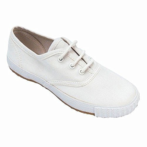 Mirak 204/ASG14 Unisex Childrens Lace-Up Plimsolls/Boys/Girls Gym Trainers (2 UK) (White)
