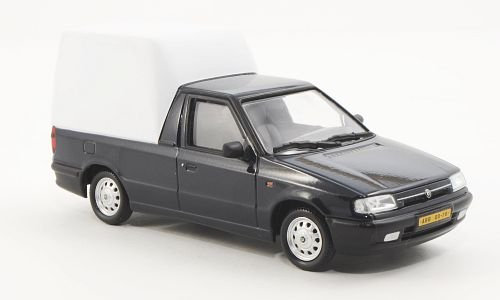 Skoda Felicia Pick-Up, dkl.-blau/matt-weiss , 1996, Modellauto, Abrex 1:43