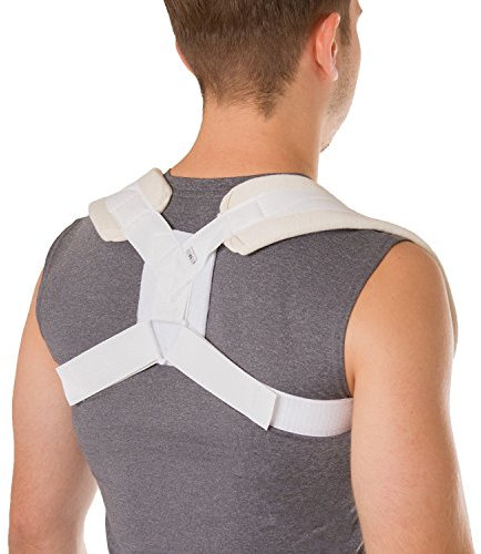 BraceAbility Abbildung 8 Clavicle Brace & Posture Corrector | Schlüsselbeinbruch bei Verletzungen und Frakturen, Schulterstützgurt zum Begradigen des oberen Rückens (mittel)