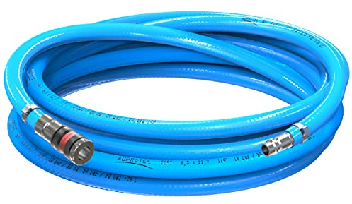 AUPROTEC Druckluftschlauch Set 6mm Ø Innen 40m PVC-Schlauch I Mit S2000 Sicherheitskupplung für Druckluft-Kompressor I AUPROTEC Kompressorschlauch hochflexibel