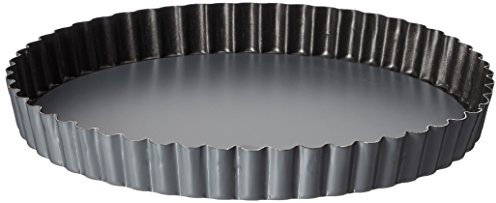 Matfer Bourgeat 332223 Exopan Fluted Pie Pan with Removable Bottom