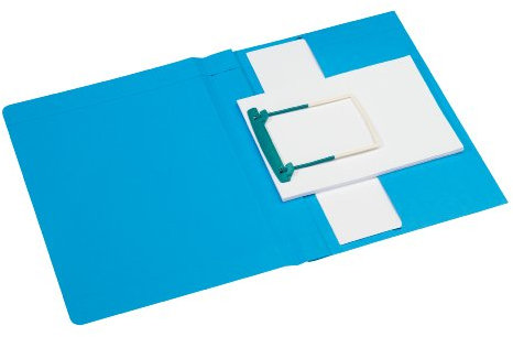 Jalema 3106302 Secolor Clipexmappe Plus A4, Karton, C2C Clipheftung für Langzeitarchivierung, 10er Packung, blau