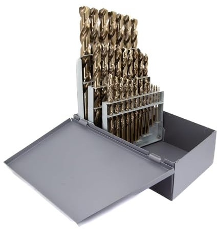 Drill America 29 Piece m35 Cobalt Drill Bit Set (1/16 - 1/2 x 64ths), DWDCO Series