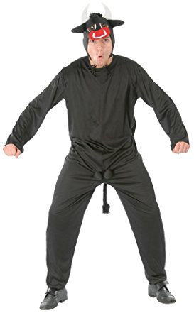 Guirca- Disfraz adulto toro, Color negro, Talla 52-54 (80380.0)