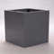 Elegant Einrichten Blumenkübel Fiberglas anthrazit metallic quadratisch 80x80x80cm