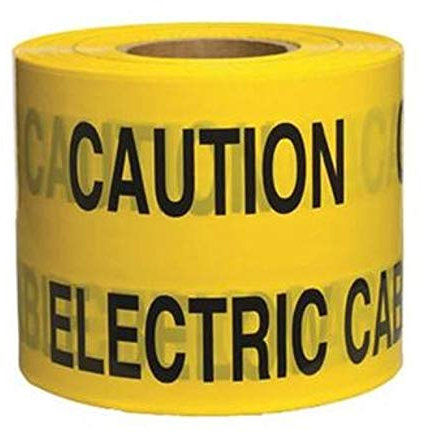 CAUTION ELECTRIC CABLE WARNING TAPE UNDERGROUND 25 MTRS