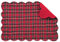 C&F HOME Set of 4 Pcs, 13x19 Inches Quilted Scallop Placemats, Red Plaid, Christmas