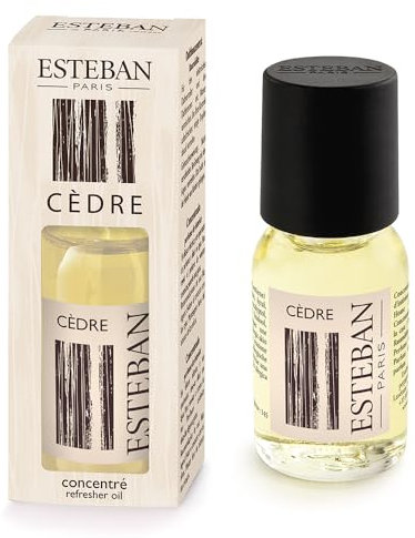 Esteban - Cèdre - Concentré de parfum, 15 ml, flacon compte-gouttes, pour brumisateur, pot-pourri