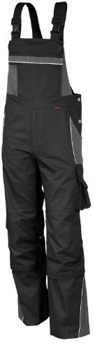 QUALITEX HIGH QUALITY WORKWEAR Latzhose PRO, schwarz/grau, Gr. 72