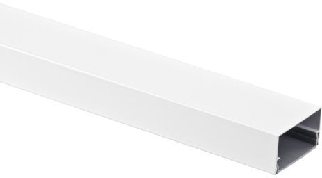 Alu Kabelkanal eckig weiß 115x3,7 cm für TV HiFi Computer Lampen Aluminium Abdeckung LED, Plasma oder LCD Fernseher