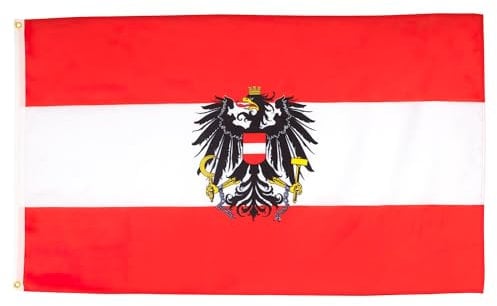 AZ FLAG - Flagge Österreich Mit Adler - 250x150 cm - Österreichische Große Fahne 100% Polyester mit Messing-Ösen - 300g