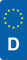 SAFIRMES 2 Aufkleber Nummernschild Europa D