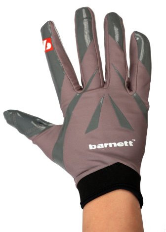 BARNETT FRG-03 American Football Handschuhe Empfänger Receiver Profi, RE,DB,RB grau (L)