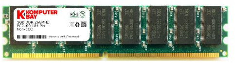 1024MB DDR 266MHz PC-2100 184-pin DIMM - 1GB DDR1 PC266 PC2100 RAM-Speicher Speicher inkl. Antistatikfolien von DIGIWAYCITY