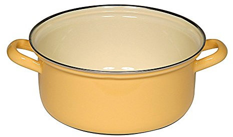 Riess Classic Casserole avec bord chromé Jaune 20 cm