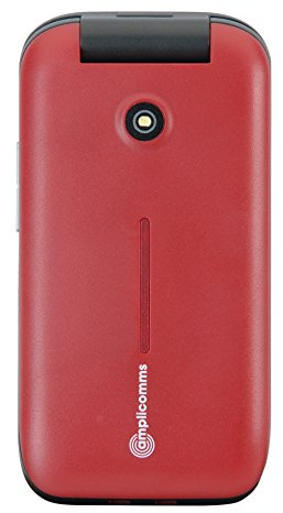 amplicomms PowerTel M6700, Großtasten-Klapphandy mit extra großen, beleuchteten Tasten und Freisprecheinrichtung, Bluetooth-Funktion, rot