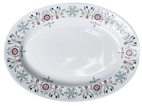Rörstrand Swedish Grace Servierplatte mit Relief und Winterdecor mit einem Länge von 32cm, 1016583
