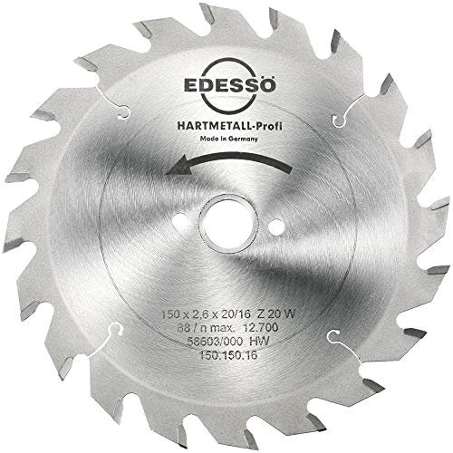 Edessö 150 150 16 Kreissägeblatt Profi 150x2,6x16mm Z20 aus HW