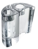 Orrefors 2 x Klone Zylinder-Kerzenhalter.