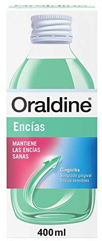 Oraldine Enjuage bucal para encías (1 x 400 ml), colutorio para boca que mantiene las encías sanas, limpieza bucal para prevenir la gingivitis y la sensibilidad