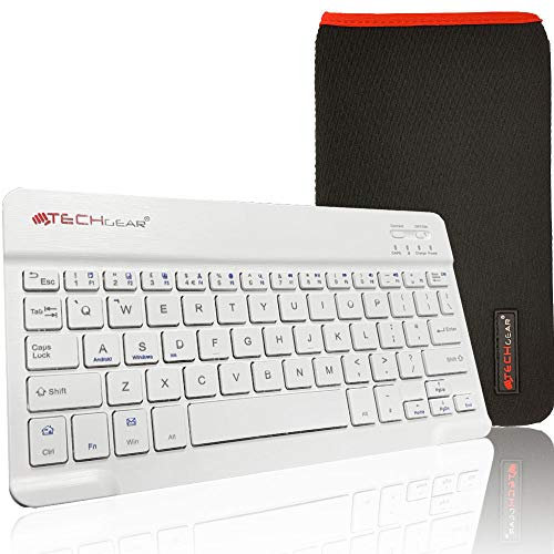 TECHGEAR Active Strike (M) Slim Line Bluetooth Wireless UK Qwerty Keyboard With Carry Case for Samsung Tab A9, Tab A9 Plus, Tab A7, A7 Lite 2021, Tab S6 Lite, Tab A 10.1 T580 T510, Tab A8 Tablet etc