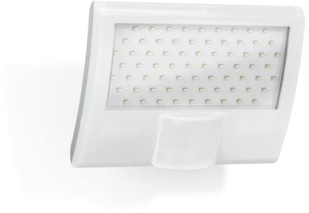 Steinel Projecteur LED XLED Curved S blanc, 9,3 W, détecteur de mouvement 160°, portée 8 m, applique murale extérieure