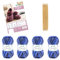 Gründl Strickset Filzwolle Color (Wolle zum Filzen & Stricken, waschbares Universalgarn aus 100 % Schurwolle, 50 g / 50 m, Nadelstärke: 8 - 9, 4 Knäuel á 50g), Blau-anthrazit Multicolor