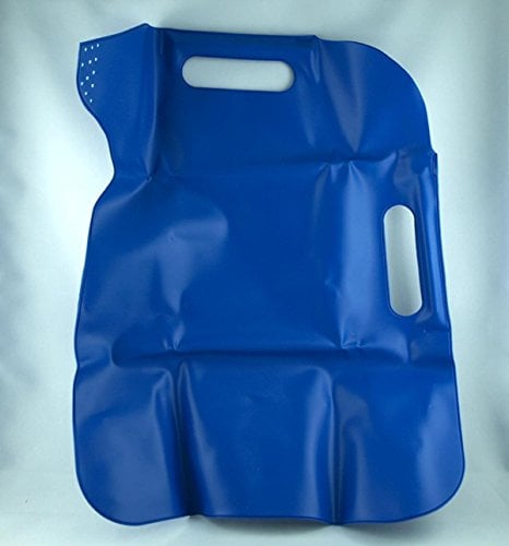 Faltbare Gießkanne in blau aus Weich-PVC (0,30mm stark) mit verstärkten Griffen. 1 Stück