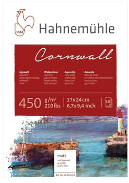 Hahnemuhle Cornwall 450gsm Block - 17 x 24cm Rough