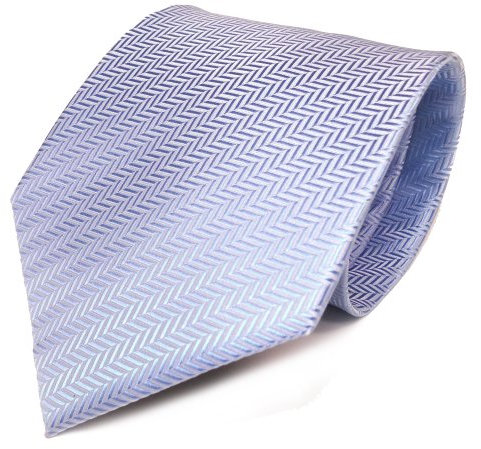 TigerTie Designer Krawatte in hellblau blau silber gestreift