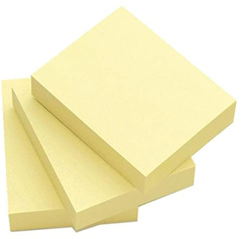 Q Connect 50 x 75 mm, Repositionierbare Haftnotizen Gelb