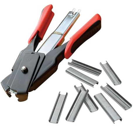 LEM Products Spring-Loaded Pliers and Hog Rings Kit, 100 Steel Rings