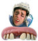 Maskworld - Football-Spieler - Quarterbuck - Fun Zähne - Künstliches Gebiss - Verkleidung Accessoire für Karneval, Halloween & Motto-Party