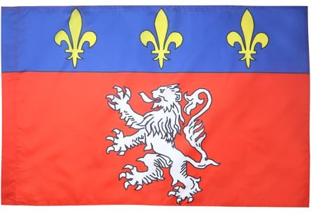 AZ FLAG - Drapeau Province du Lyonnais - 150x90 cm - Drapeau De Lyon 100% Polyester Avec Fourreau et cordelette - Pavillon 110 g