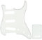 Musiclily SSS Strat Pickguard and Back Plate Set for Fender USA/Mexican Standard Stratocaster Modern Style Electric Guitar, 3Ply Parchment