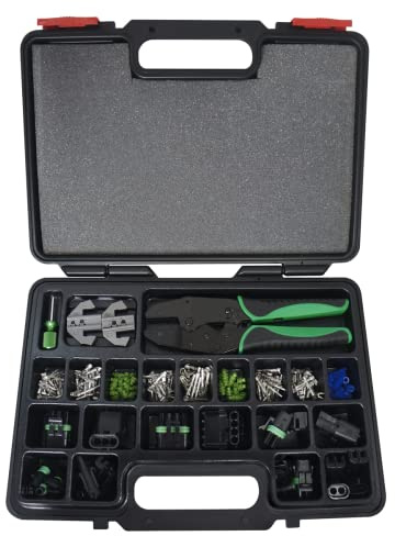 Astro Pneumatic Tool 9478 220-Piece Weather Pack Interchangeable Ratcheting Crimping Tool & Accessory Set